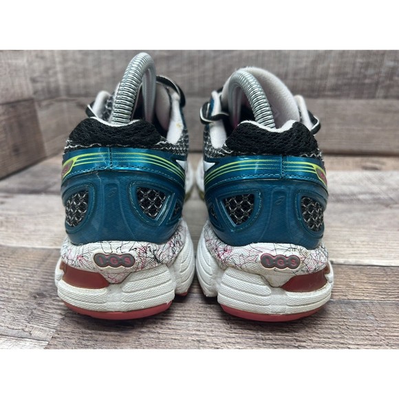 Asics Gel Kayano 19 T392N Blue Athletic Running Training Women Sz 8.5 Preowned - Picture 6 of 11